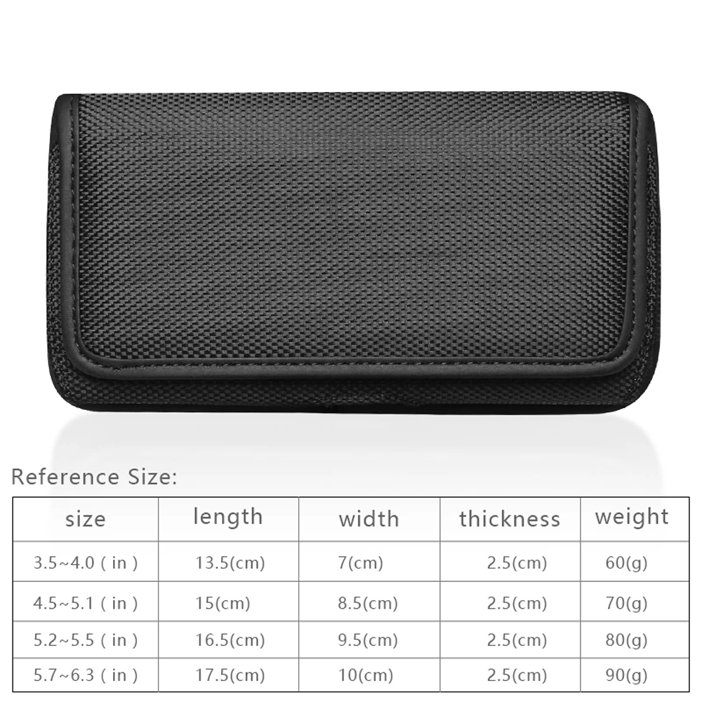 Túi đựng điện thoại đeo thắt lưng 3.5-6.3 inch thích hợp cho Samsung iPhone