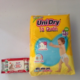 Tả quần Unidry gói đại tặng kèm khăn giấy ướt 80tờ size M42 L38 XL34 XXL30
