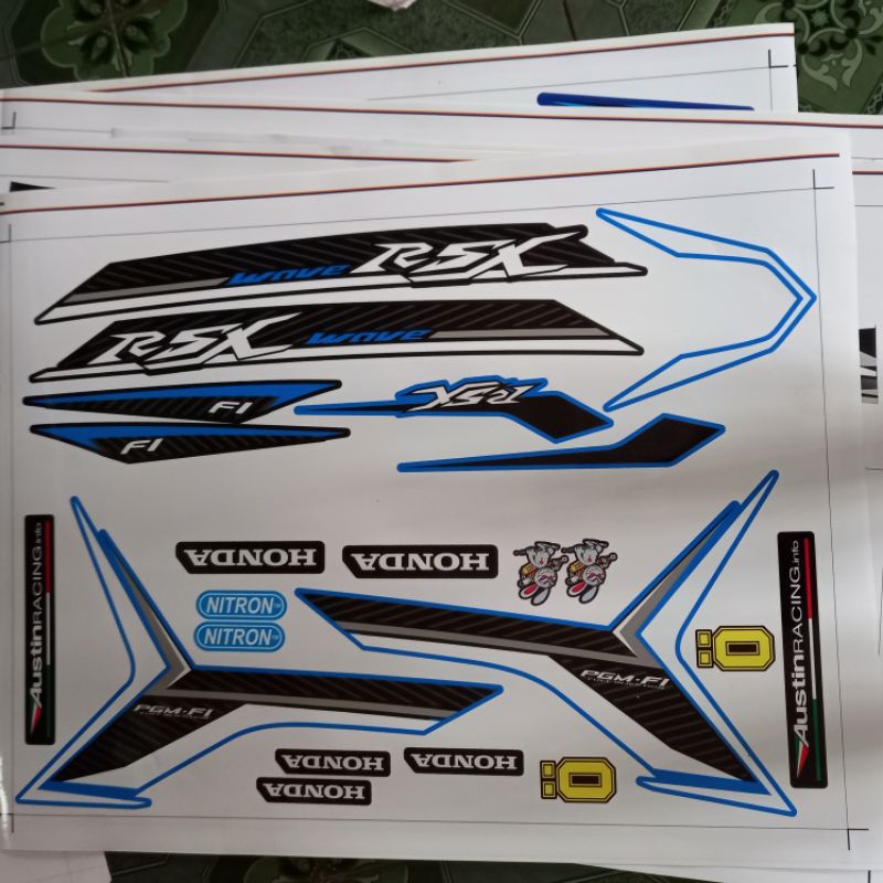 Tem rời wave rsx fi 2018 xanh đen