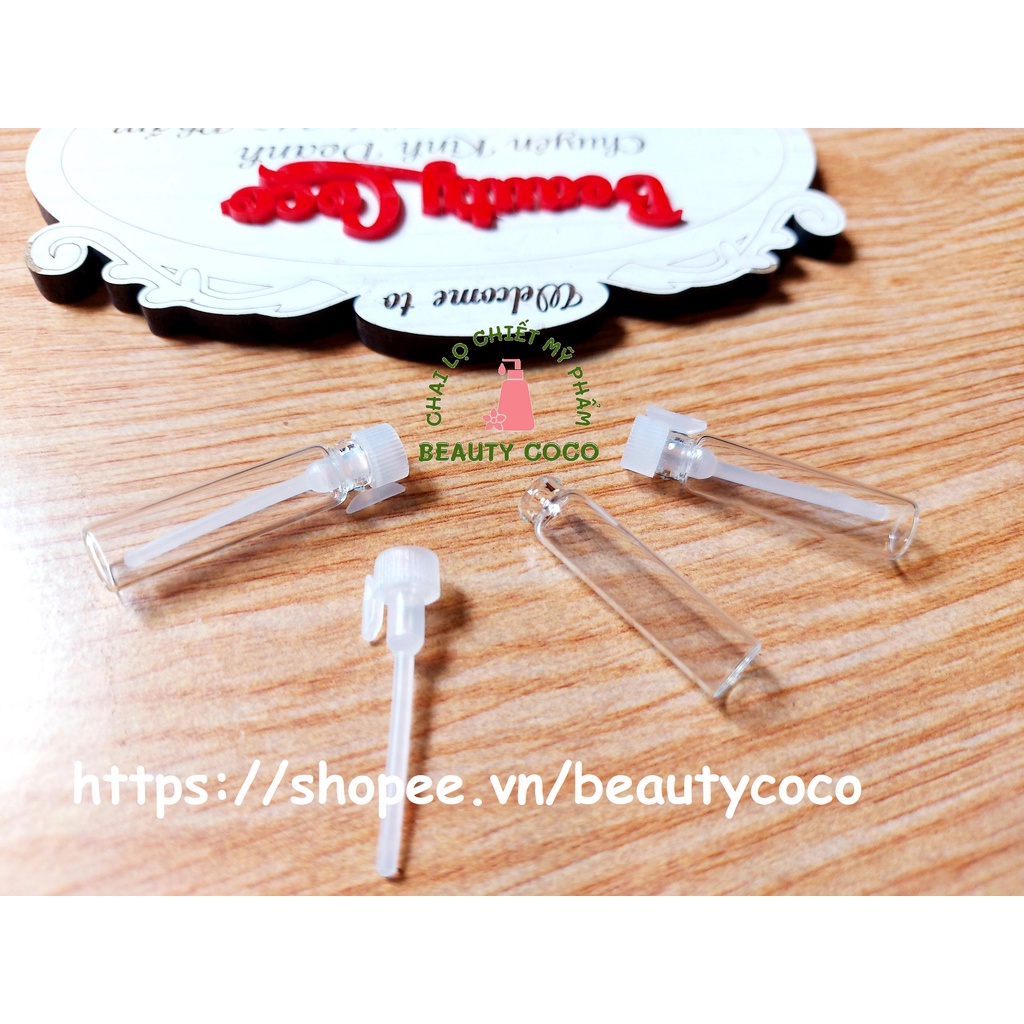 Chai Chiết Mẫu Thử Nước Hoa Vial 1ml Lọ Thủy Tinh Mini Không Chứa Dung Dịch Đựng Dầu Thơm Test