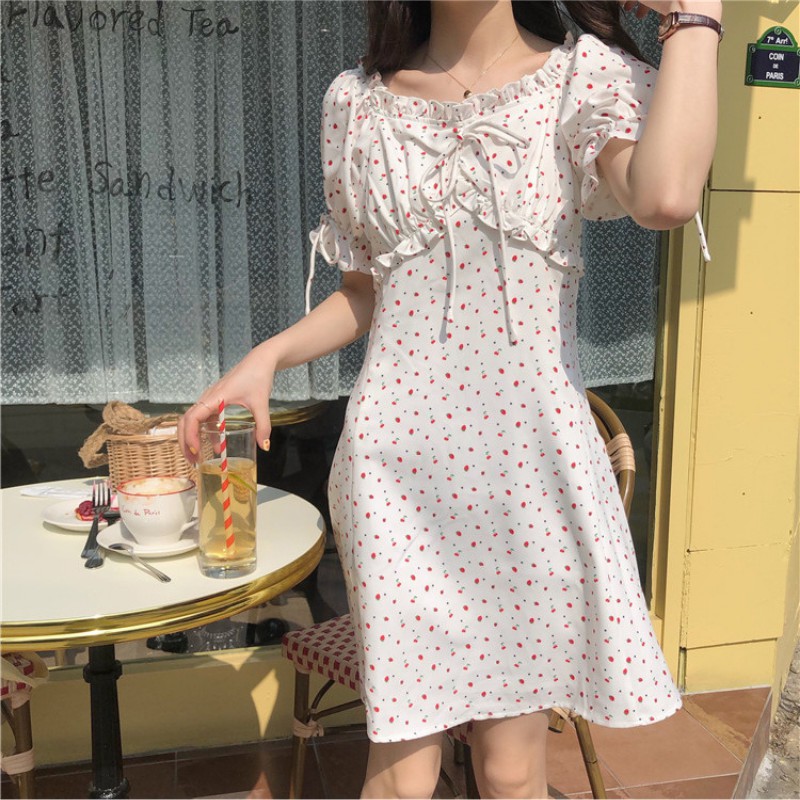 Váy Hoa Nhí, Đầm Nữ Dáng Xòe Chiết Eo Nhẹ Nhàng Nữ Tính SIXTEEN. | BigBuy360 - bigbuy360.vn