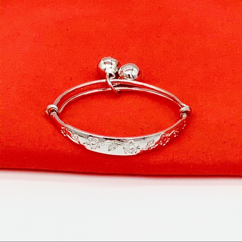Lắc Bạc Hoa Văn cho bé - Bạc 925