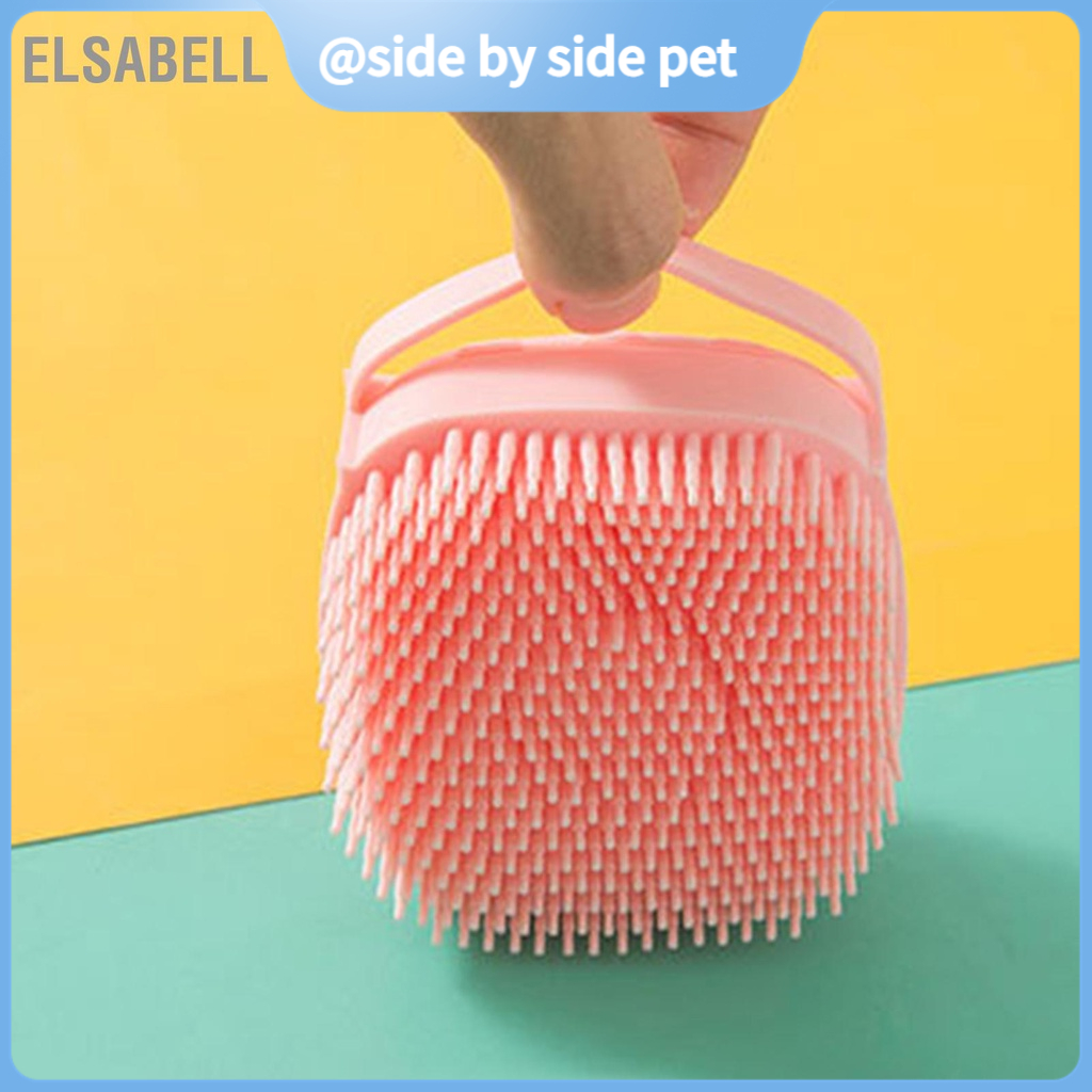 Elsabell. Bàn chải tắm cho chó mèo - Bàn chà lông găng tay massage cho cún và mèo