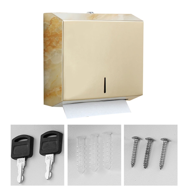 Hộp Đựng Khăn Giấy Gắn Tường Bằng Thép Không Gỉ