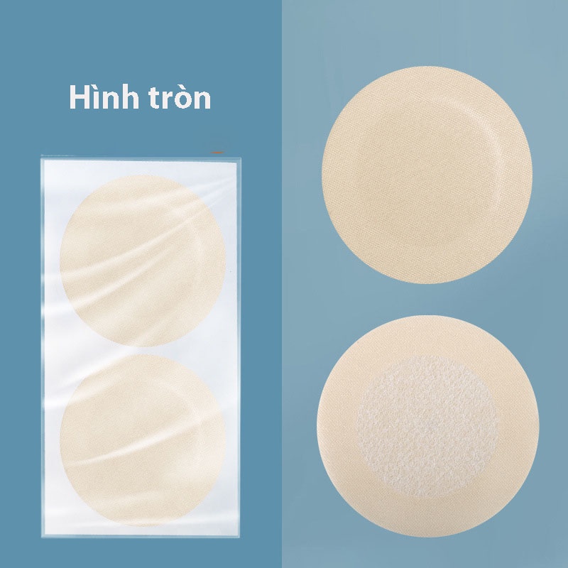 Set 5 cặp dán núm vú bằng vải không dệt dùng một lần (hình hoa/hình tròn) cho nam/nữ