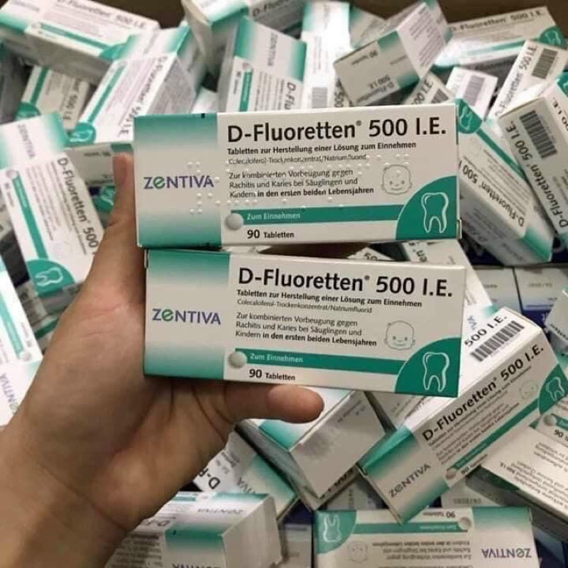 Vitamin D Flour Đức - Viên Uống Vitamin D Flouretten 500IE 90 Viên - Vitamin D Flou Đức