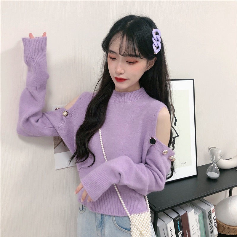 Áo Sweater Trễ Vai Thiết Kế Quyến Rũ Cho Nữ | BigBuy360 - bigbuy360.vn