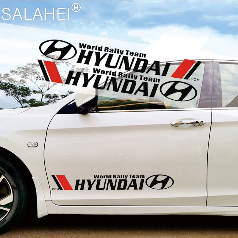 Đề can dán trang trí cửa xe hơi tiện dụng cho Hyundai i10 Kona Getz Accent Elantra Sonata Tucson