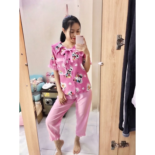 Đồ ngủ/Đồ bộ/Đồ mặc nhà mickey quần dài