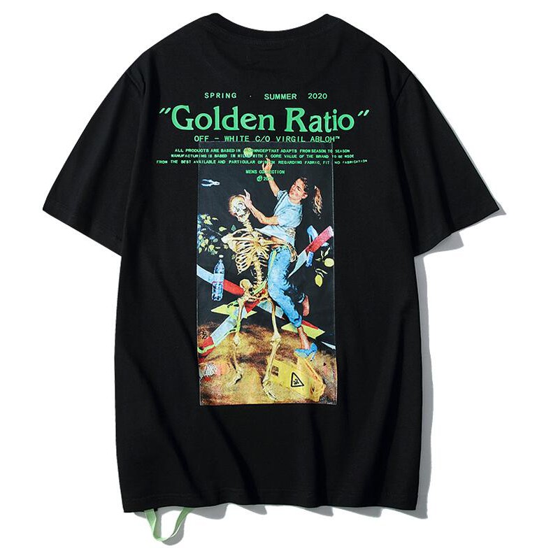 Off-White Áo Thun Tay Ngắn Chất Liệu Cotton In Hình Độc Đáo Thời Trang Dành Cho Cả Nam Và Nữ