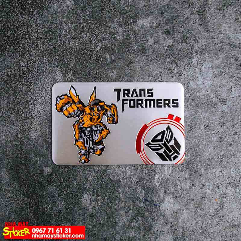 Sticker hình dán metal thẻ Transformer - Rule The Earth