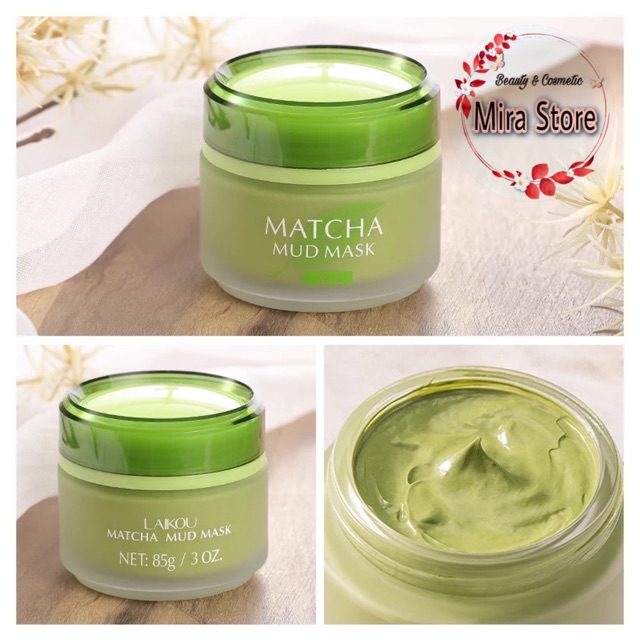 HŨ MẶT NẠ BÙN TRÀ XANH GIẢM MỤN DƯỠNG TRẮNG MATCHA LAIKOU