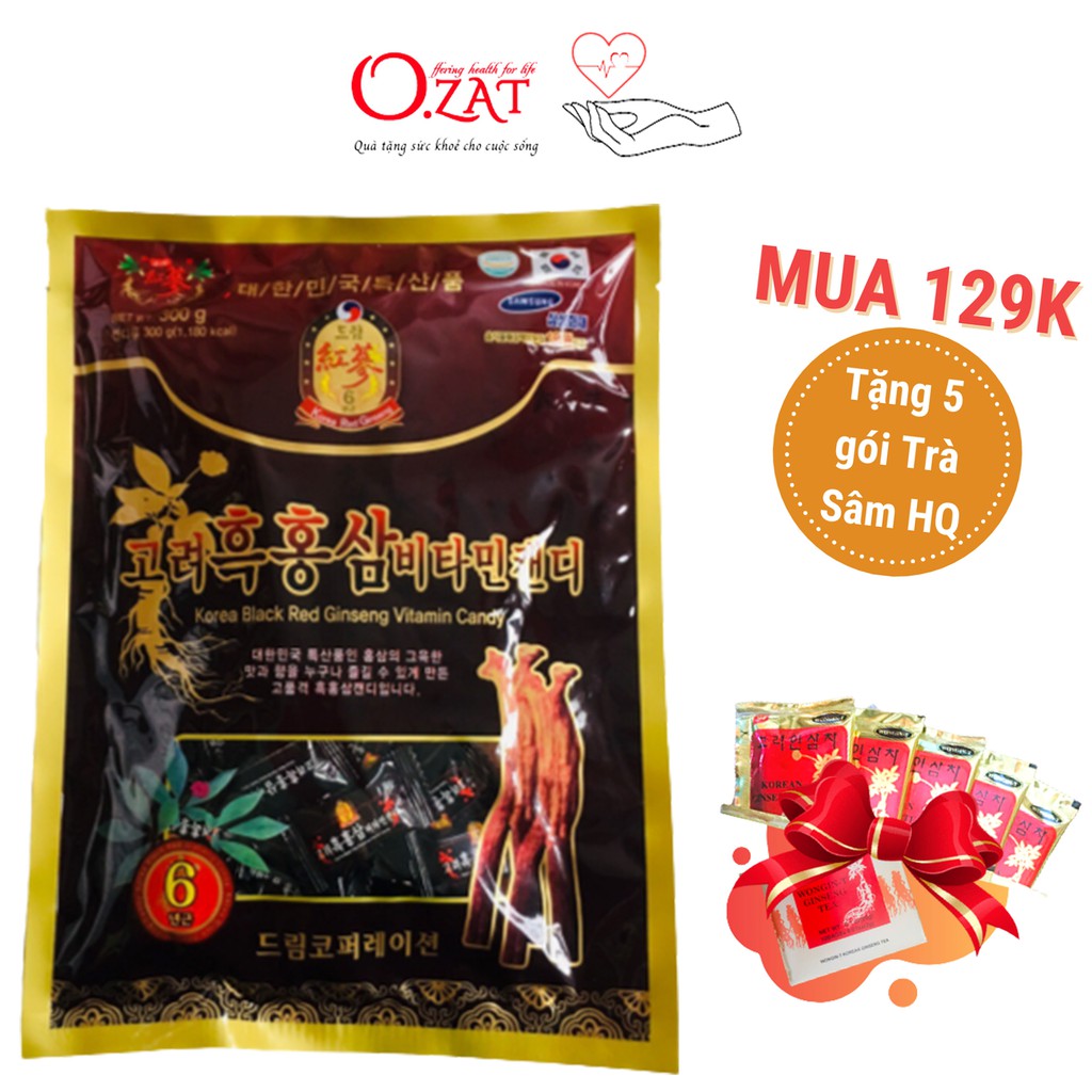 Kẹo sâm các loại Hàn Quốc 200g - 300g - 500g -tăng cường phục hồi sức khỏe