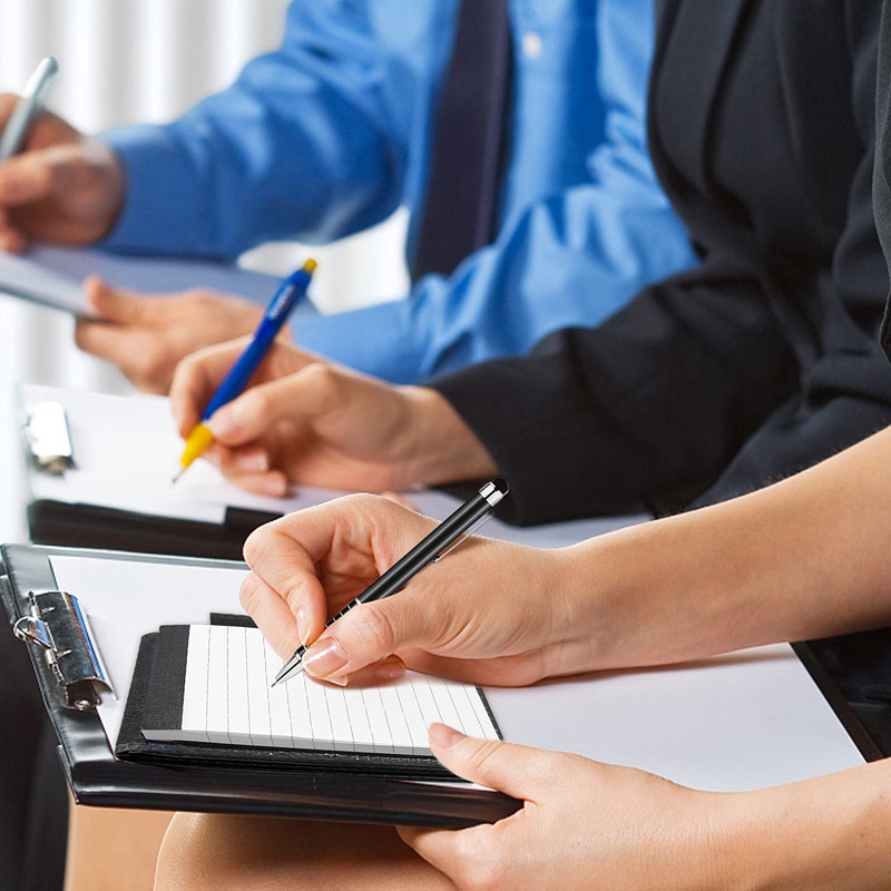 Bộ 10 Giá Đỡ Sổ Tay Bỏ Túi Bằng Kim Loại Màu Đen Kèm Bút Và Bút