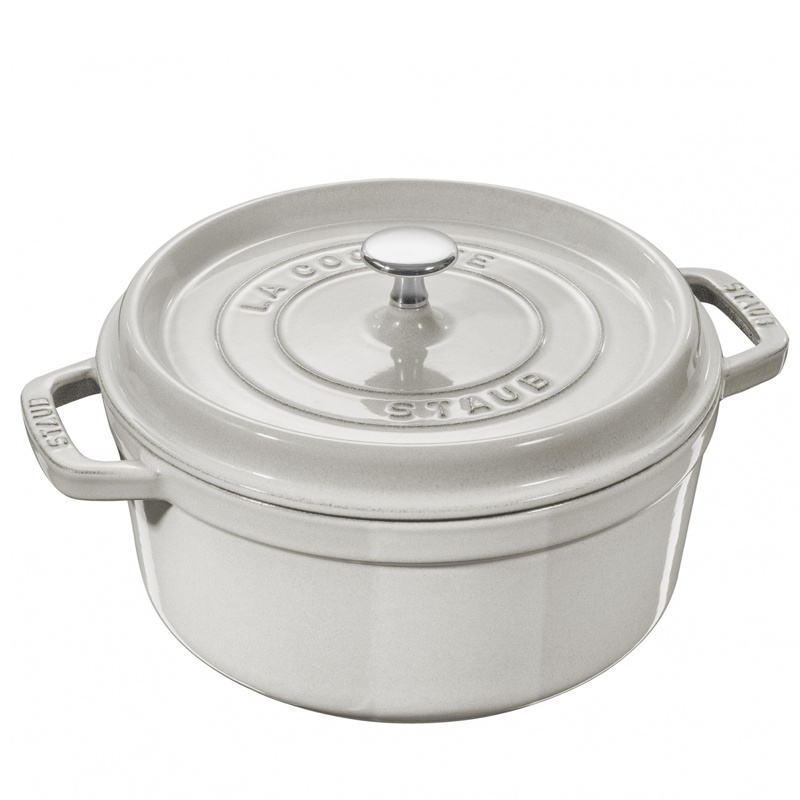 [ HÀNG ĐỨC ] Nồi tròn STAUB COCOTTE WH-T 28CM - màu trắng sữa