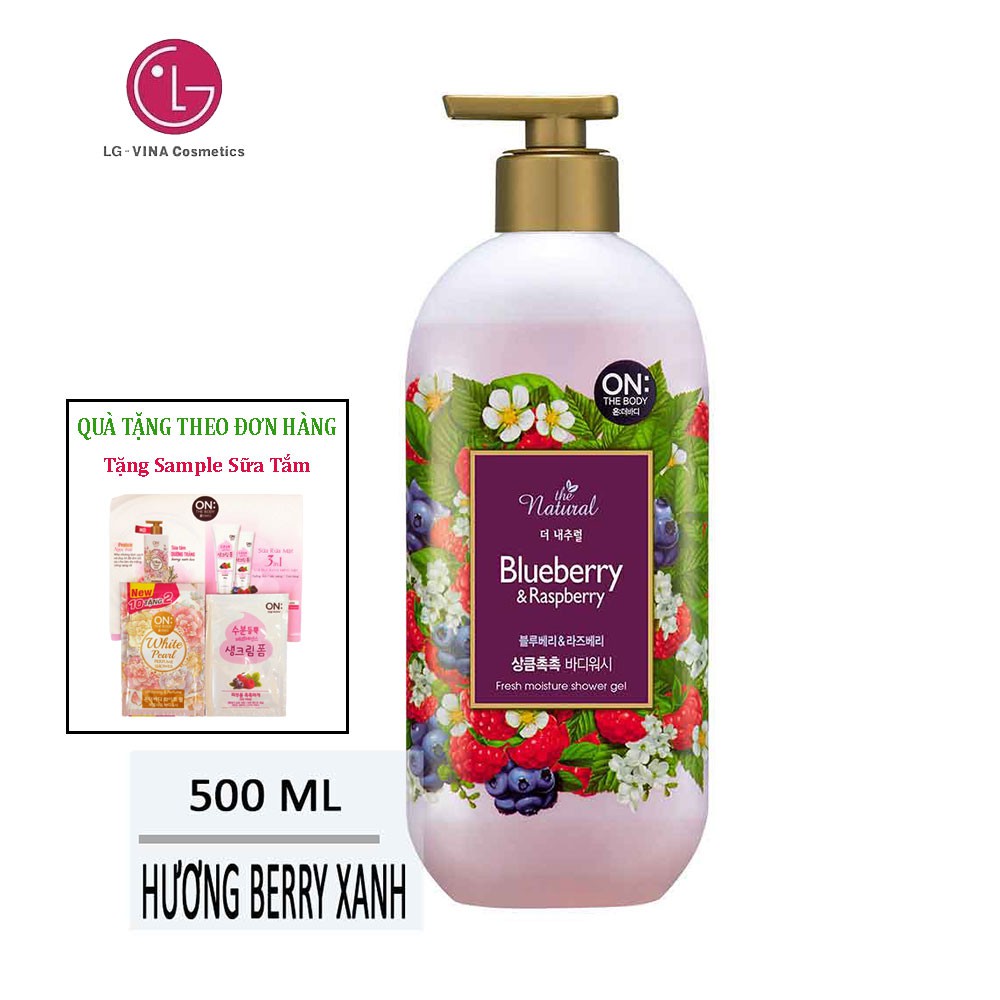 Sữa tắm On The Body Natural Blueberry & Raspberry 500g