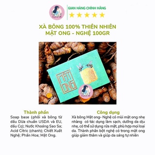 Xà bông sinh dược nghệ, mật ong 100g (Hợp tác xã sinh dược) chiết xuất từ thiên nhiên