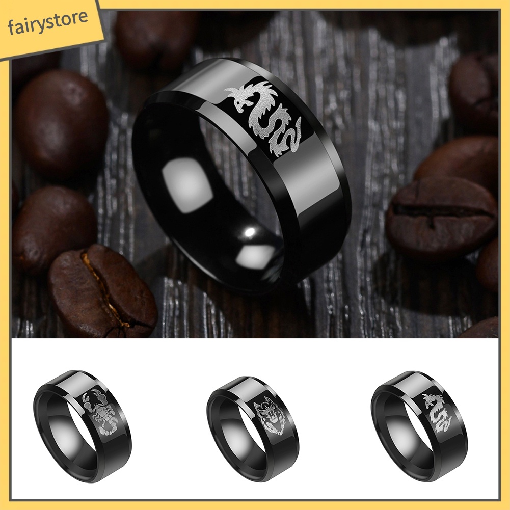 Nhẫn kim loại họa tiết bọ cạp cá tính cho nam