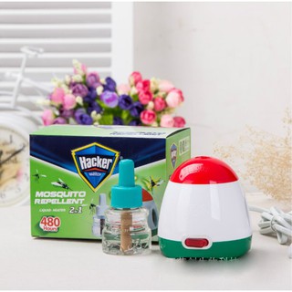 Máy đuổi muỗi xông tinh dầu Hacker 480h tặng kèm lọ tinh dầu 40ml