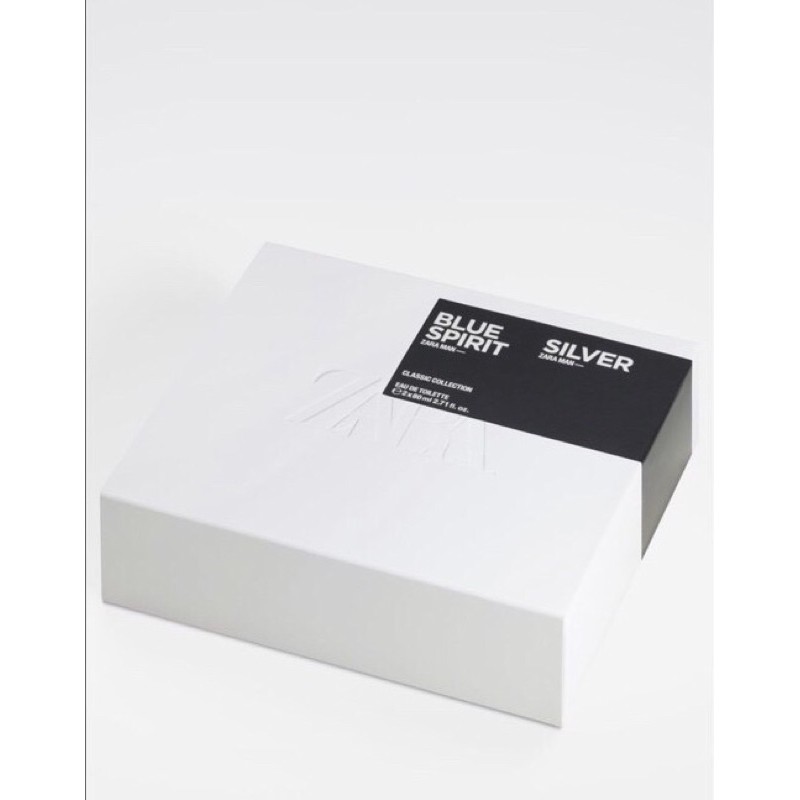 Nước Hoa Zara Man Silver 80ml + Zara Man Blue Spirit 80ml.