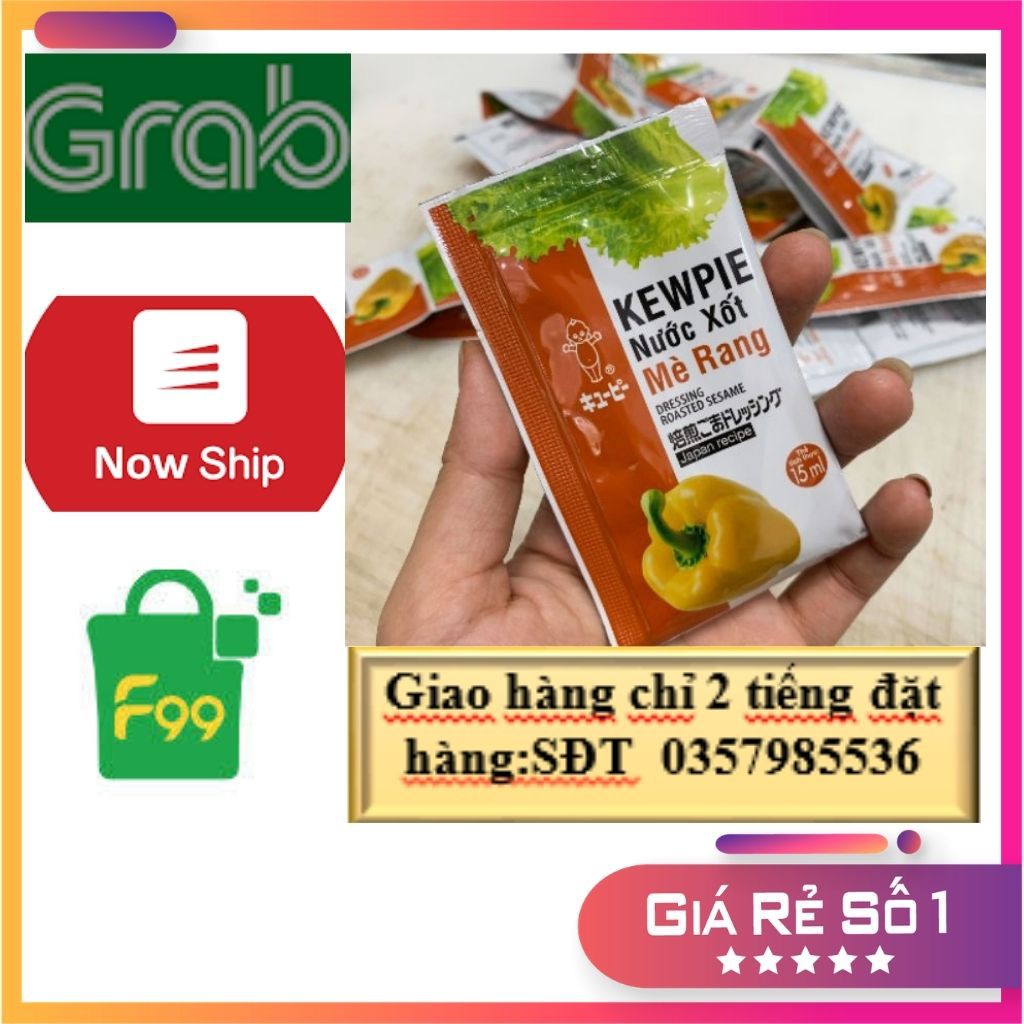 [NGOT10PTT] 4 gói  Nước sốt mè rang KEWPIE 15ml, ron nho sabudo , umibudo , sejong , geenfood