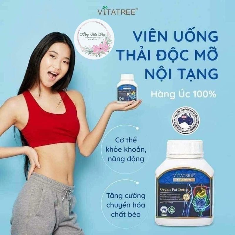 Viên Uống thải độc mỡ nội tạng Organ Fat Detox 60 viên Úc