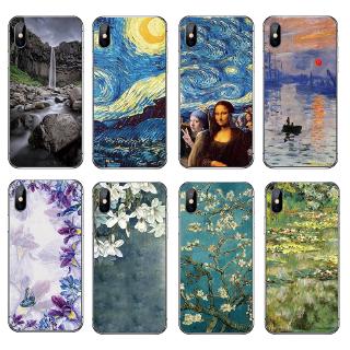 Ốp điện thoại TPU họa tiết tranh phong cách Van Gogh cho compatible for iphone X XR XS Max