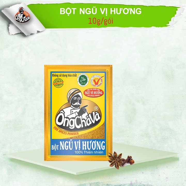 Bột NGŨ VỊ HƯƠNG 10gram Ông Chà Và - Gói nhỏ tiện lợi, tiết kiệm