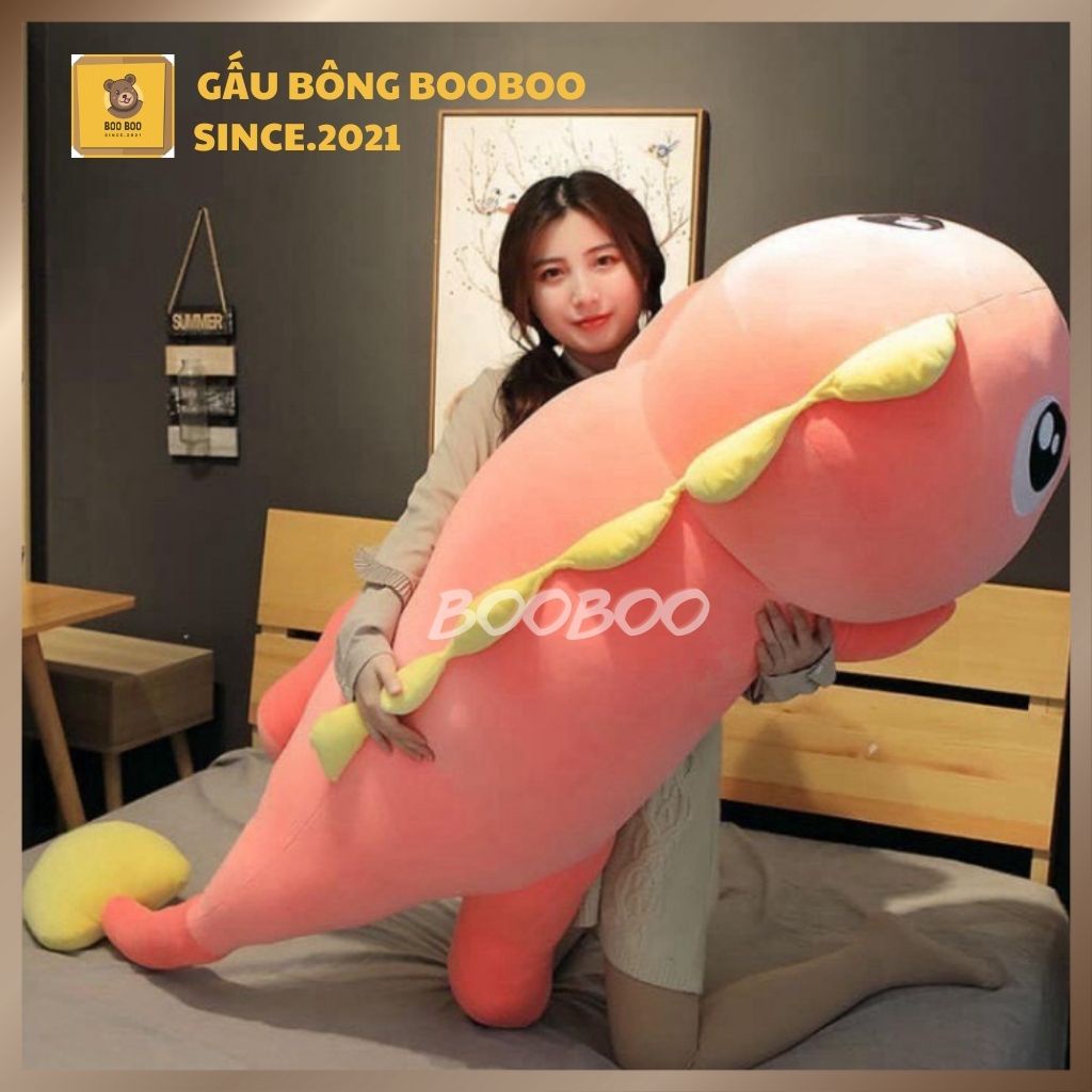 Gấu bông to khổng lồ khủng long đuôi tim gối ôm hình thú giá rẻ kích thước 55cm - 1m8 gấu bông booboo