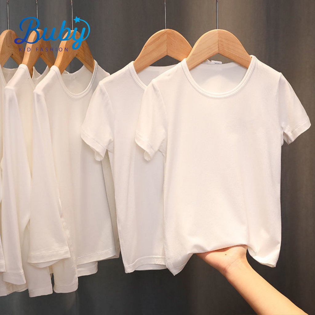 Áo ba lỗ, Áo cộc tay,BuBy A001 Màu trắng chất liệu cotton mềm mát thấm mồ hôi mặc mùa hè cho bé từ 1 tuổi đến 6 tuổi