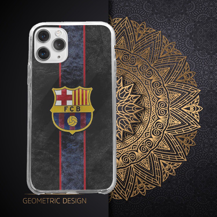 Ốp đt iphone bóng đá logo barcelona nền hình tường xám cực đẹp dành cho Iphone 5 đến 12 Promax BAR20210048