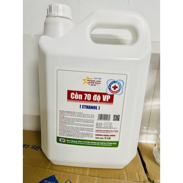 Cồn 70 độ , 90 độ Vĩnh Phúc chai 1000ml có vòi và không vòi
