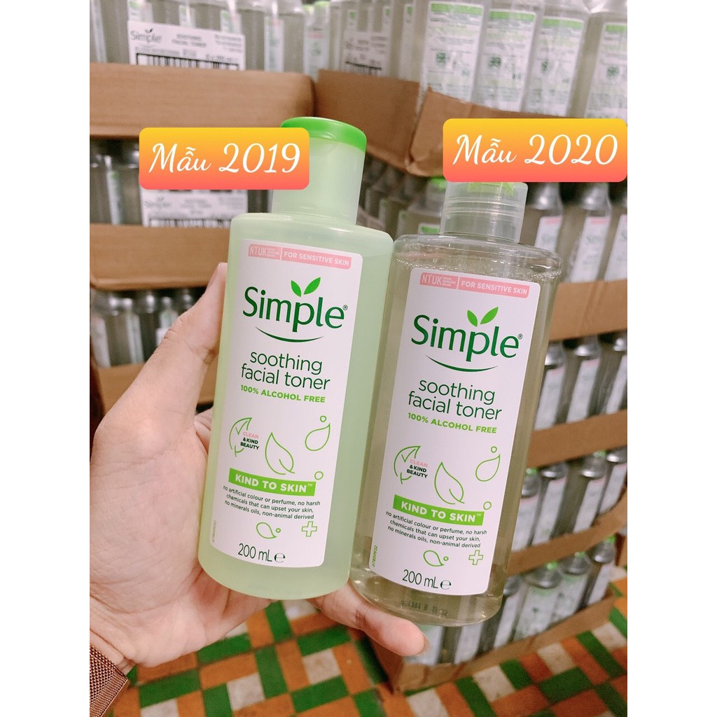 [NEW]Nước hoa hồng Simple Kind-to-Skin Soothing Facial Toner 200ml