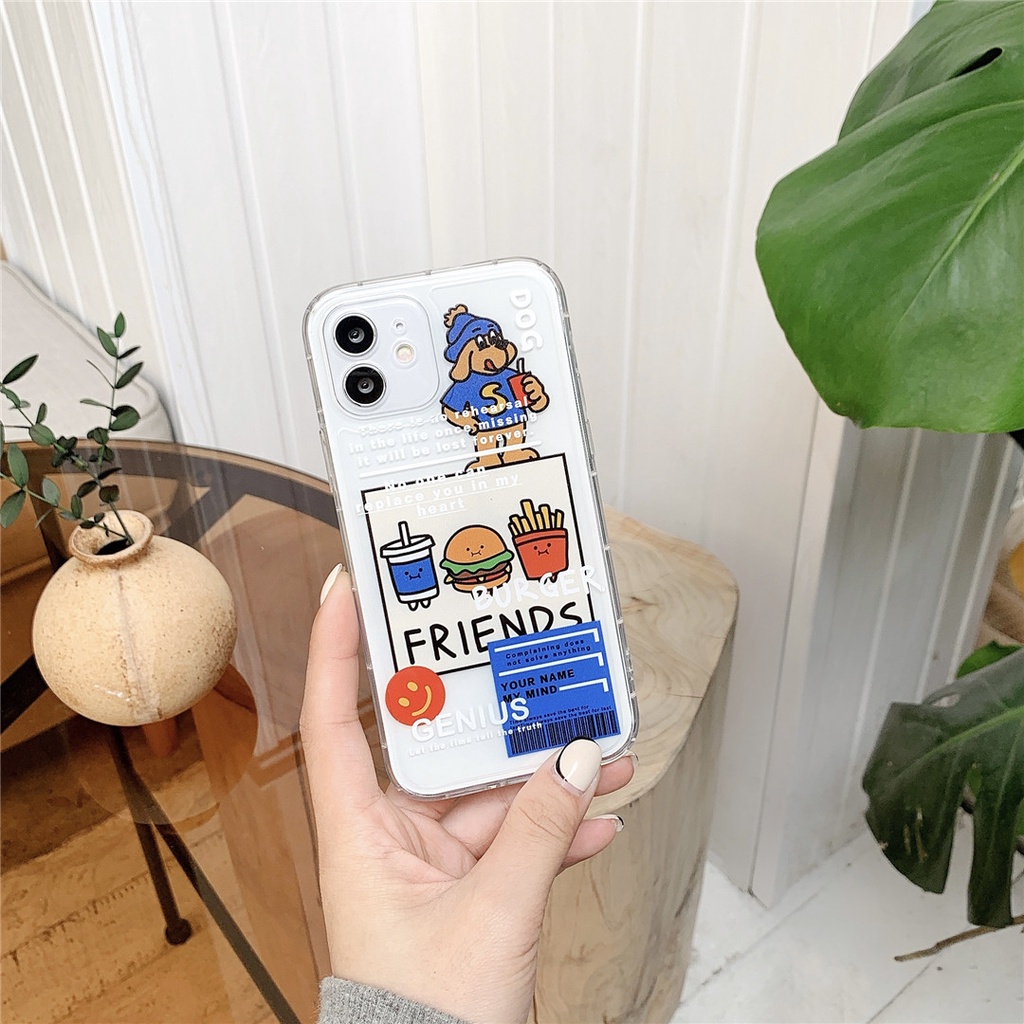 Ốp điện thoại mềm TPU họa tiết tác Cute label cho iPhone13 12 mini 11 PRO MAX 7/8plus SE2 X/XS XR XSMAX #HG4845