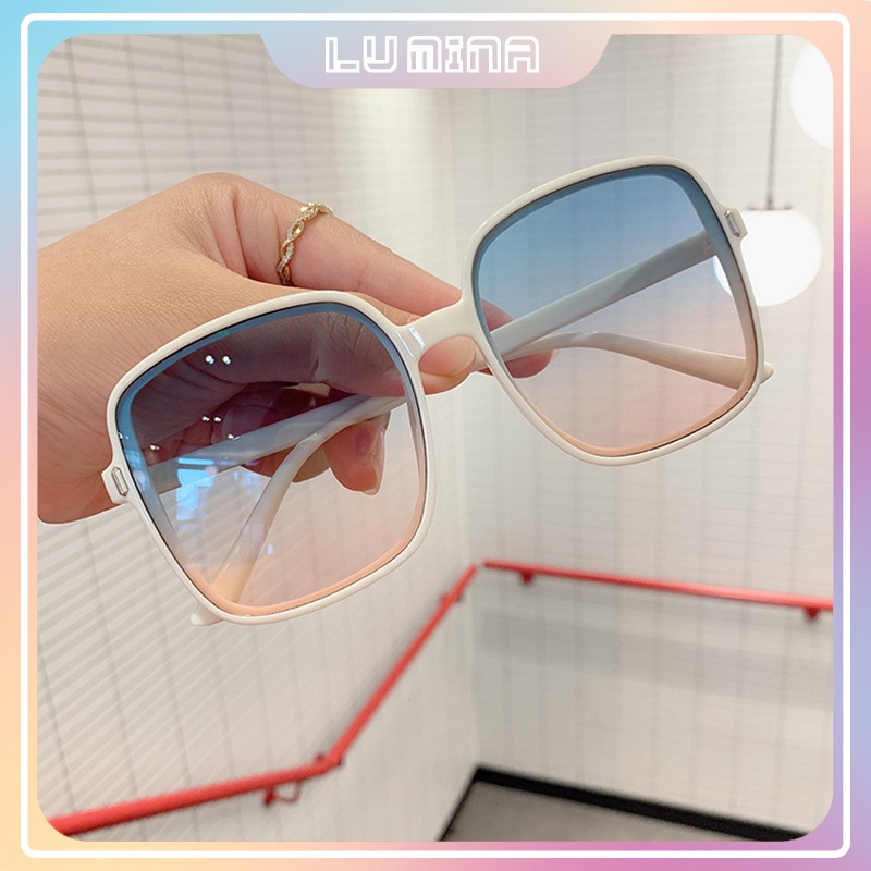 Kính mát  thời trang nữ gọng vuông đẹp, kính râm phong cách Hàn Quốc chống tia UV đẹp cute LUMINA 214