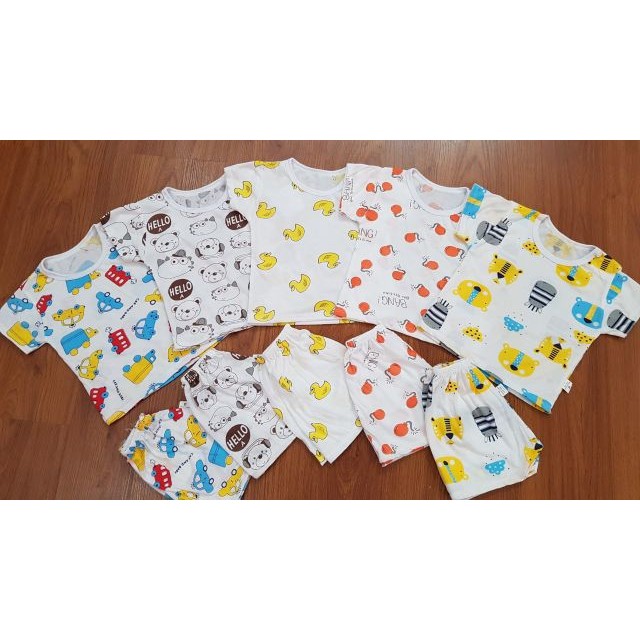 Sỉ Bộ quần áo cộc cotton Noubaby mỏng mát mặc hè cho bé từ 0-15 tháng (Nhiều mẫu)