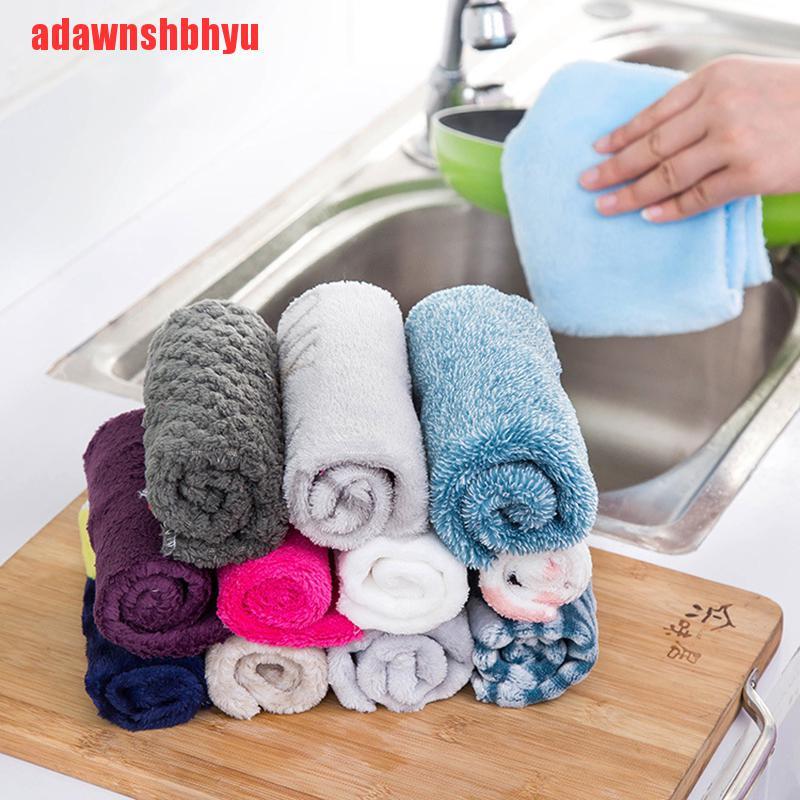 Khăn Lau Chén Dĩa Bằng Sợi Microfiber Mềm Mại Thấm Hút Mạnh Cho Nhà Bếp