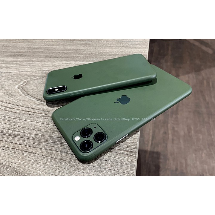 [IPHONE]Tấm Dán Skin mặt sau Midnight Green Full Viền Dành 5 6 7 8 6plus 7plus 8plus X XS XR XSMAX 11 PRO MAX 12 PRO MAX