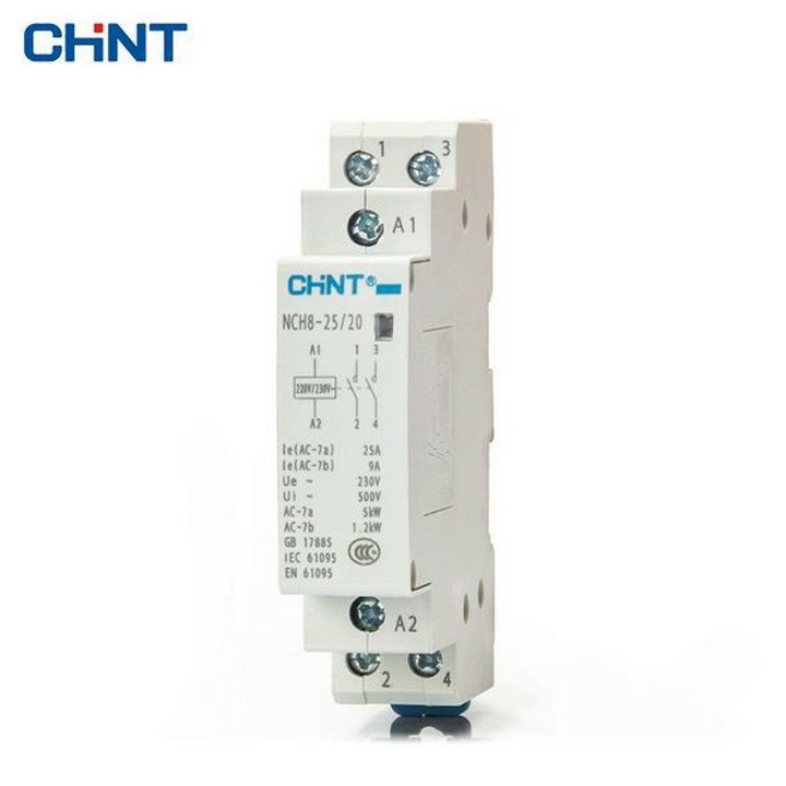 Khởi động từ 1 pha CHINT NCH8-25/20 NCH8-40/20 NCH8-63/20 25A 40A 63A 220V-đóng tắt trung gian tăng công suất cho công