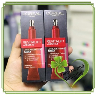 Lăn dưỡng da vùng mắt loreal revitalift laser x3 anti- age pflege augen.