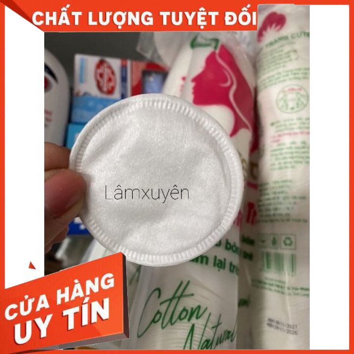 Bông tẩy trang tròn CUTE 150 miếng +1  FREESHIP  thiết kế tròn ,bông mềm mịn ,không kích ứng da sài cực đã [ tận gốc ]