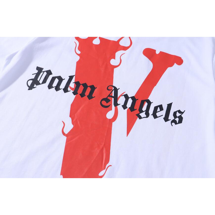 Áo thun cotton ngắn tay in chữ Vlone thời trang cho nam nữ