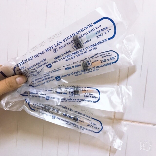 Ống tiêm 1ml 3ml 5ml 10ml 20ml 50ml
