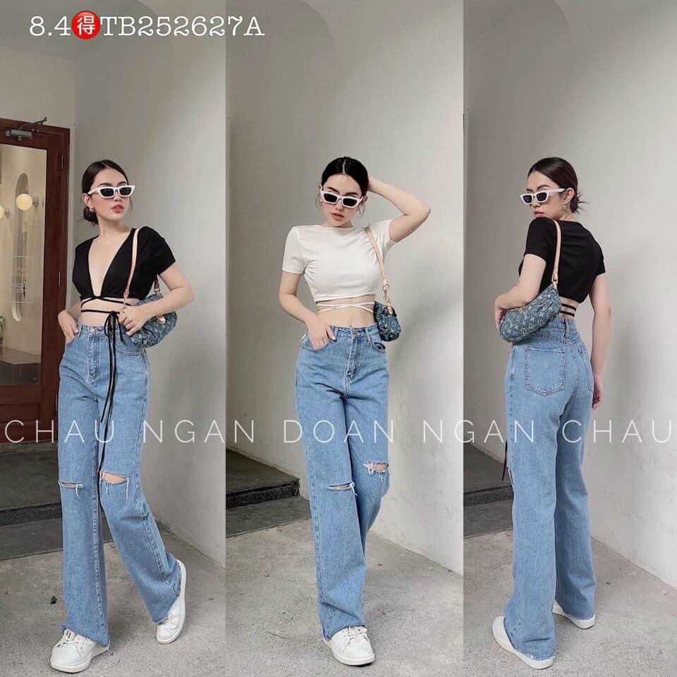 Áo Croptop Buộc Dây Mặc 2 Kiểu_Xưởng May Quang Anh