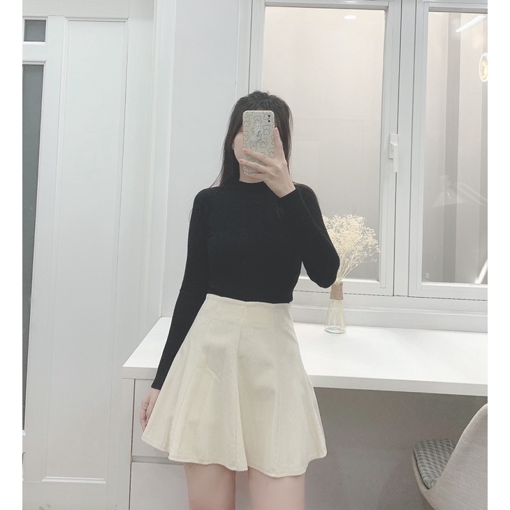 Áo cổ lọ gân nhuyễn