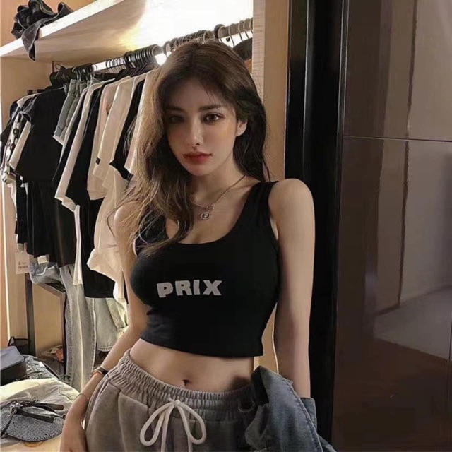 Áo croptop nữ chất cotton zip mát lạnh