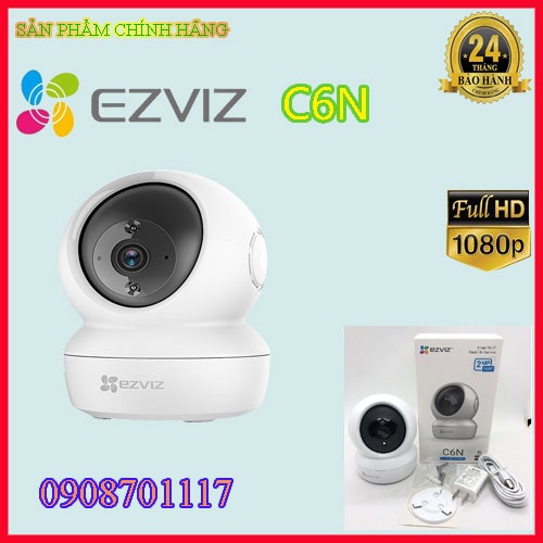 Camera Wifi Ezviz C6N  1080P 2M - Camera Không Dây, Xoay 360, Đàm Thoại 2 Chiều, Kèm Thẻ Nhớ