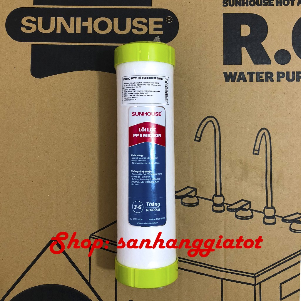 Bộ 3 lõi lọc nước số 1 Sunhouse / Máy lọc nước RO Sunhouse