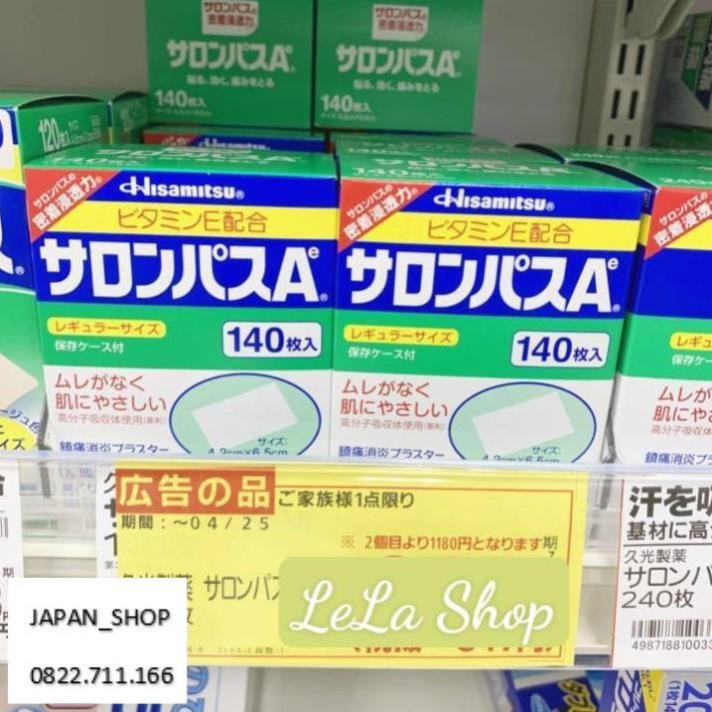 Cao Dán Giảm Đau Xương Khớp Salonpas Hisamitsu Nhật Bản