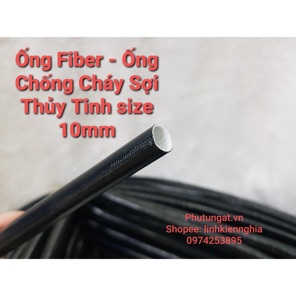 Ống luồn dây điện chống trầy chống cháy sợi thủy tinh_ống Fiber size 10mm ( 1 mét)